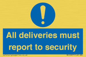 All deliveries must report to security